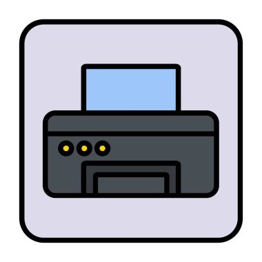 Yazdırma Vektörü Simgesi Tasarımı