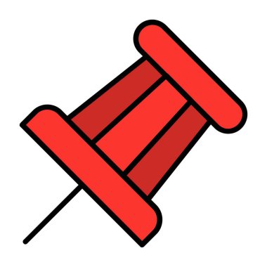 Push Pin Vector Icon Design