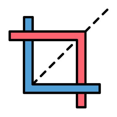 Kırpma Aracı Vektör Simgesi Tasarımı