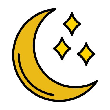 Ay Vektörü Simgesi Tasarımı