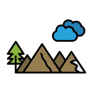 Mountain Vector Icon Design