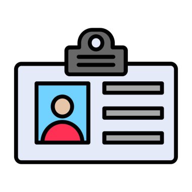 Id Card Vector Icon Design