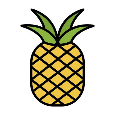 ananas vektör simgesi tasarımı