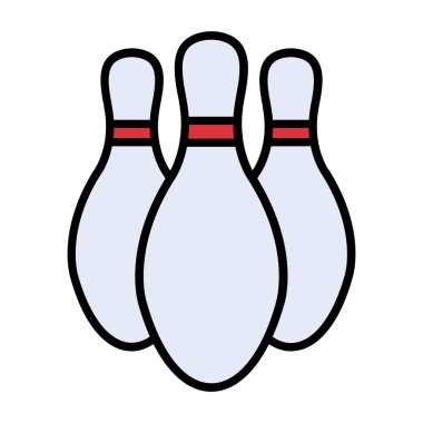 Bowling Pin Vektör Simgesi Tasarımı