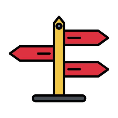 Signpost Vector Icon Design