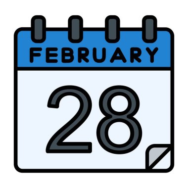 28 Şubat Vektör Simgesi Tasarımı