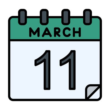 11 Mart Vektör Simgesi Tasarımı