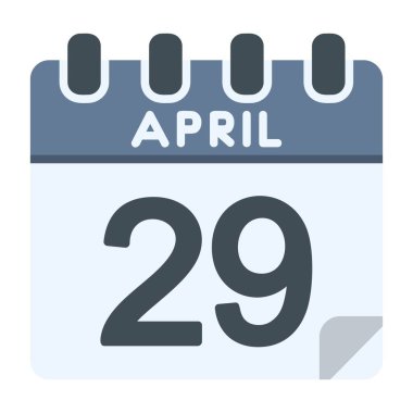 29 Nisan Vektör Simgesi Tasarımı