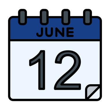 12 Haziran Vektör Simgesi Tasarımı