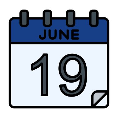 19 Haziran Vektör Simgesi Tasarımı