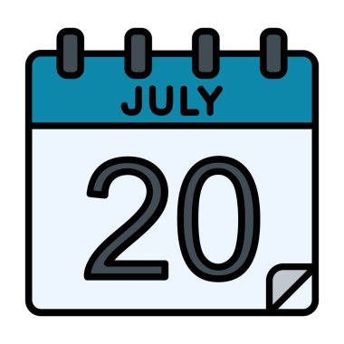 20 Temmuz Vektör Simgesi Tasarımı