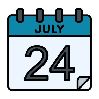 24 Temmuz Vektör Simgesi Tasarımı