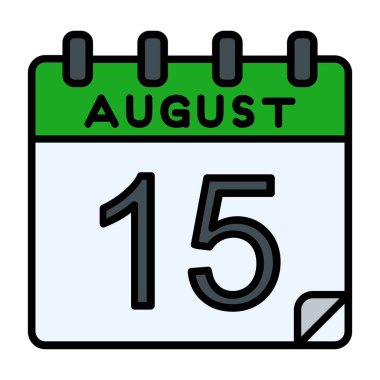 15 Ağustos Vektör Simgesi Tasarımı