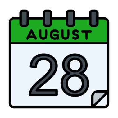 28 Ağustos Vektör Simgesi Tasarımı