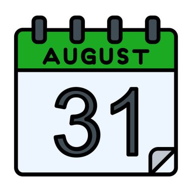 31 Ağustos Vektör Simgesi Tasarımı