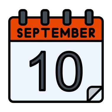 10 Eylül Vektör Simgesi Tasarımı