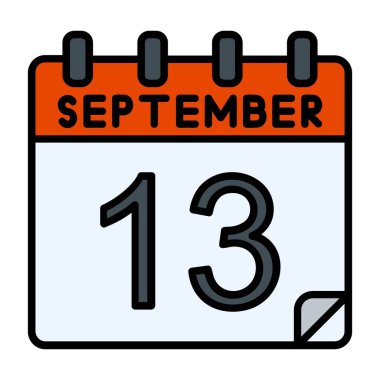 13 Eylül Vektör Simgesi Tasarımı