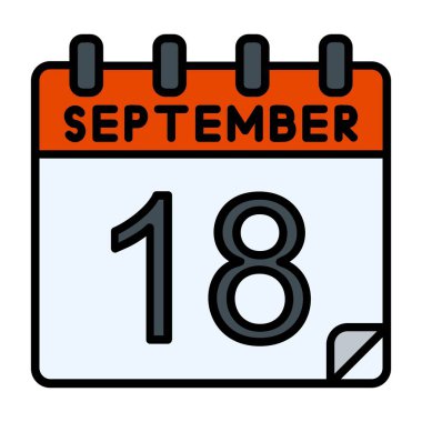 18 Eylül Vektör Simgesi Tasarımı