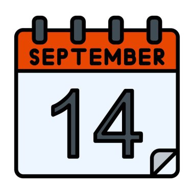 14 Eylül Vektör Simgesi Tasarımı