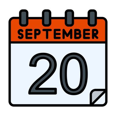 20 Eylül Vektör Simgesi Tasarımı