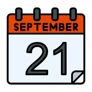 21 Eylül Vektör Simgesi Tasarımı