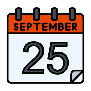 25 Eylül Vektör Simgesi Tasarımı