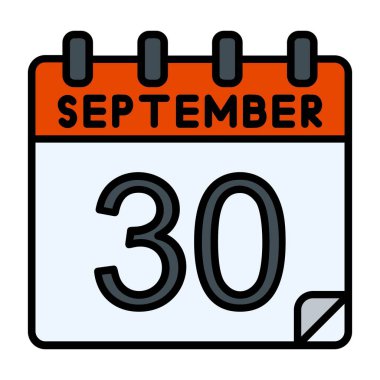 30 Eylül Vektör Simgesi Tasarımı