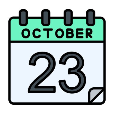 23 Ekim Vektör Simgesi Tasarımı