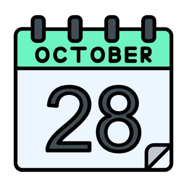 28 Ekim Vektör Simgesi Tasarımı