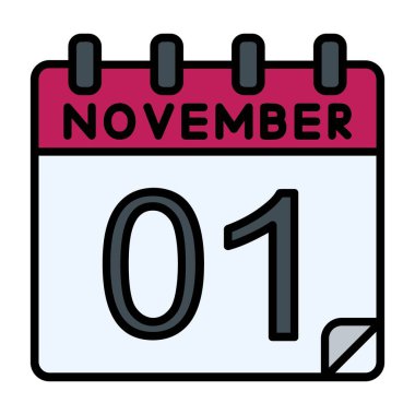 1 Kasım Vektör Simgesi Tasarımı