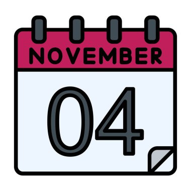 4 Kasım Vektör Simgesi Tasarımı