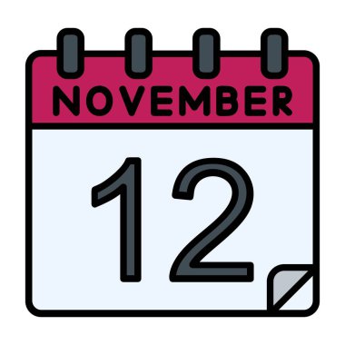 12 Kasım Vektör Simgesi Tasarımı