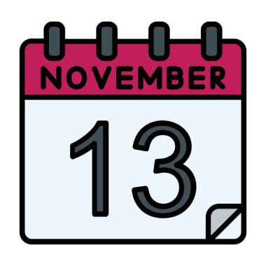 13 Kasım Vektör Simgesi Tasarımı