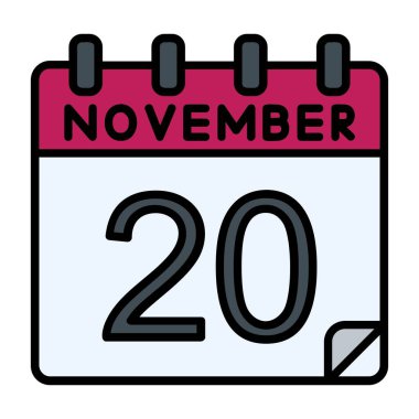 20 Kasım Vektör Simgesi Tasarımı