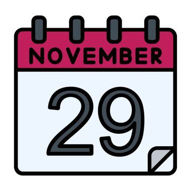 29 Kasım Vektör Simgesi Tasarımı