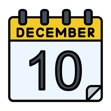 10 Aralık Vektör Simgesi Tasarımı