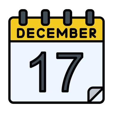 17 Aralık Vektör Simgesi Tasarımı