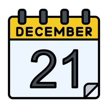 21 Aralık Vektör Simgesi Tasarımı