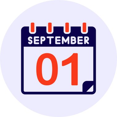 1 Eylül Vektör Simgesi Tasarımı