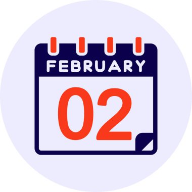 2 Şubat Vektör Simgesi Tasarımı