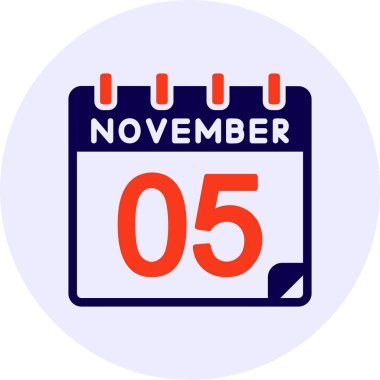 5 Kasım Vektör Simgesi Tasarımı