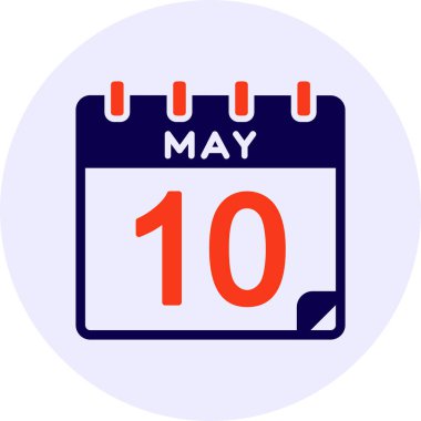 10 Mayıs Vektör Simgesi Tasarımı