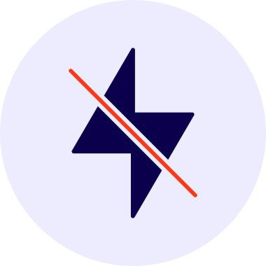 Flash Off Vektör Simgesi Tasarımı