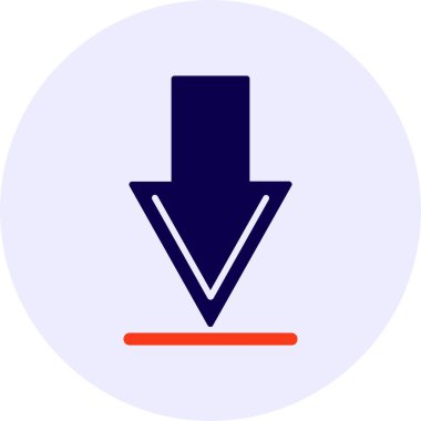 Down Arrow Vector Icon Design