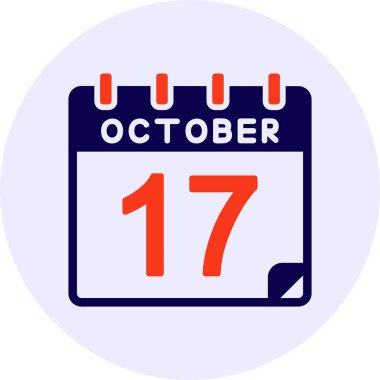 17 Ekim Vektör Simgesi Tasarımı