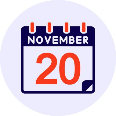 20 Kasım Vektör Simgesi Tasarımı