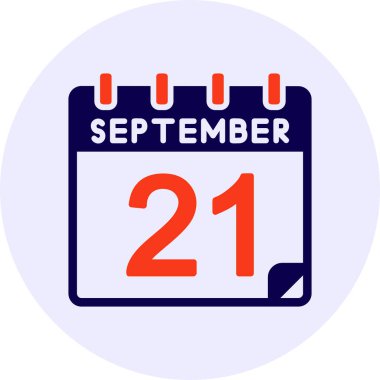 21 Eylül Vektör Simgesi Tasarımı