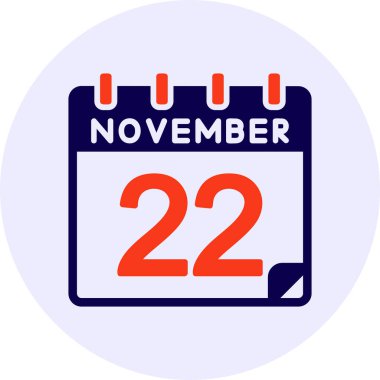 22 Kasım Vektör Simgesi Tasarımı