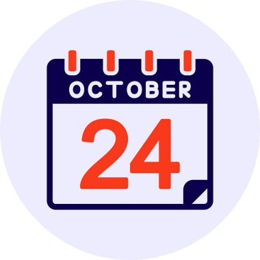 24 Ekim Vektör Simgesi Tasarımı