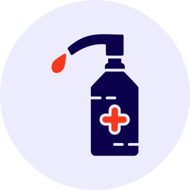 El Dezenfektanı Vektör Simgesi Tasarımı